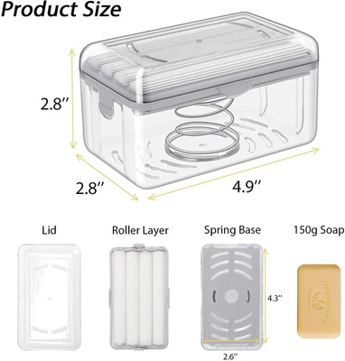 SATSUN ENTERPRISE Portable Portable Laundry Rolling Soap Box Easy Cloth Washing Soap Roller(Multicolor)