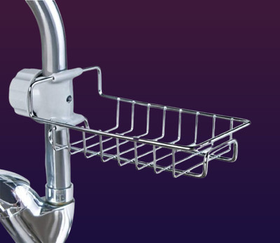 Qyxon Kitchen Caddy for storing Dish Sponge along with Soap Bar(Silver)