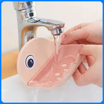 SJK Fish Shape Cute Adhesive Waterproof Wall Mounted Soap Dish(PACK OF 1)(Multicolor)