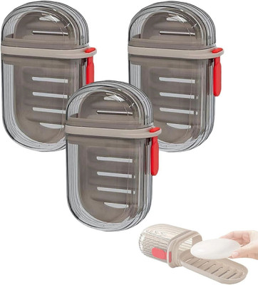 KEETLY Travel Soap Case Portable Leak-Proof Soap Holder with Lid Soap Storage(3 Pcs)