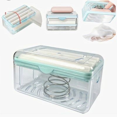 KAVITA DEPOT 2 In 1 Laundry Soap Box with Roller (Liquid Dispenser)(Multicolor)