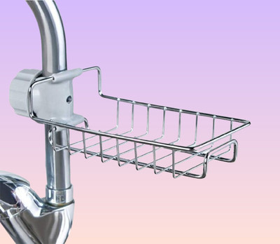 Trovos Kitchen Caddy to hold Dish Sponge while Dish Soap(Silver)