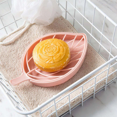 WebDealz Pack of 1Leaf Shape Self Draining Bar Soap Holder x1.18(Random Colour)