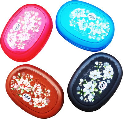 CRAZYGOL soap case Osia is designed to be smooth and easy to clean pack of 4(Multicolor)