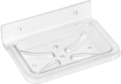 Aquabath Soap Dish Holder, ABS Square Shape, Pack of 4(CLEAR)