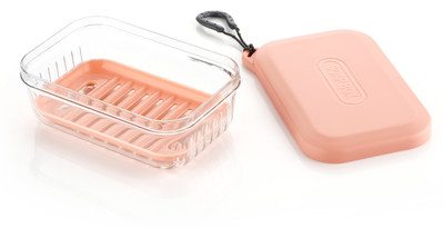 FOREWILD Portable Travel Soap Box Case Holder Plastic Soap Case Box (pink)(Multicolor)