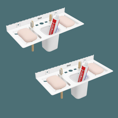 GLOXY 3 inch 1 Bar Towel Rod(Plastic Pack of 2)