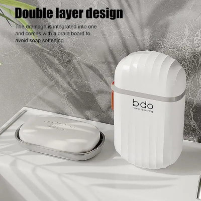 beautiloon Leakproof Travel Soap Box Case with Lid Draining Soap Bar Holder(Multicolor)
