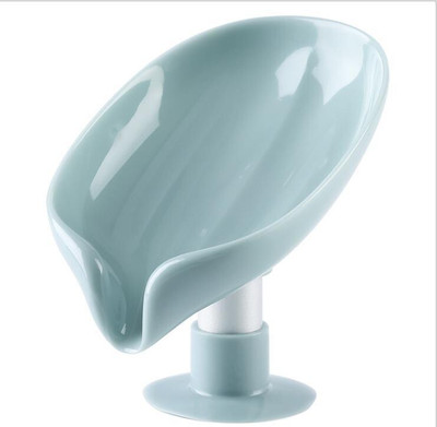 WebDealz Pack of 1 Leaf Shaped Self Draining Suction Cup Soap Dish x1.100(Random Colour)