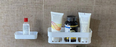 RPTRENDZ 1Pcs Plastic Bathroom Organizer Shower Caddy, 1Pcs Soap Case/PACK OF _2(White)