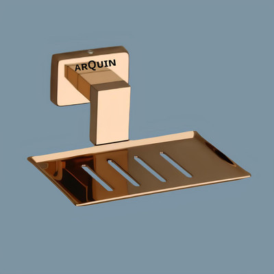 EVANEX 304 Grade Stainless Steel and Brass Soap Dish/Bathroom Accessories(Pack of 2)(Rose Gold)