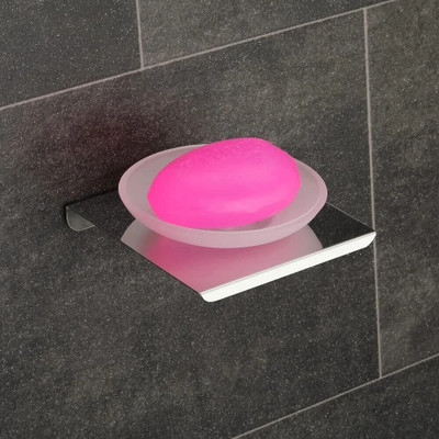 Suzi Double Soap Dish, Soap Stand, Soap Holder for Bathroom, Soap Case Wall Mounted(Silver)