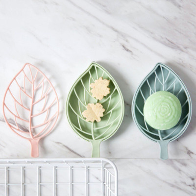 DIVINE Pack of 2Beautiful Leak Proof Leaf Shape Double Layer Soap Casex2.10(Multicolor)
