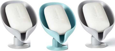 RAKMAP Soap Holder Leaf-Shape Self Draining Soap Dish Holder,(Multicolor)