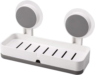 Enlig Non-Drill Wall Mount Magic Sticker Self Adhesive Soap Stand(White)