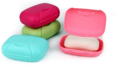 Inditradition Plastic Travel Soap Box | Soap Case Holder for Bathroom, Pack of 2(Multicolor)