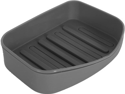 KUBER INDUSTRIES Saop Holder for Kitchen Sink Portable Plastic Self Draining Soap Holder(Grey)