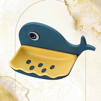 Sejal AquaAura PearlFin Beautiful Fish Shape Sop Dish Case Holder Bathroom Accessory((PACK OF 2)Multicolor)