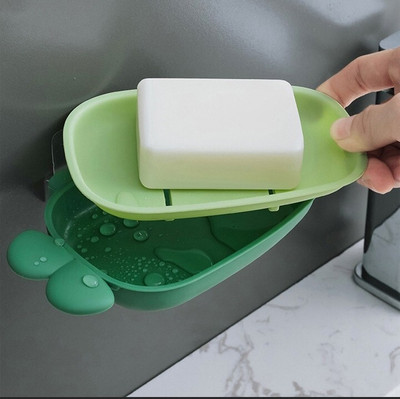 Sahaj Enterprise Pack of 1 Beautiful Fish Design Wall Mounted Self Draining Soap Case x1.10(Random Colours)