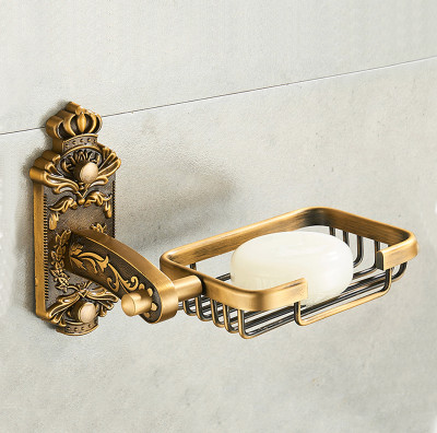 IMPULSE Antique Aluminum Soap Dish/Soap Stand/Soap Holder/Bathroom Soap Holder/Bathroom Accessories(Brass)