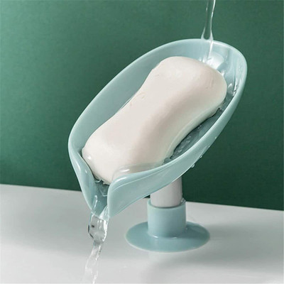 ODIN Leaf Shaped No Drill/No Screw Self Draining Soap Holder X4.10(Random Colour (Pack of 4))
