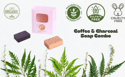 Earthy Scents Coffee & Charcoal Handmade Soaps Combo(2 x 100 g)