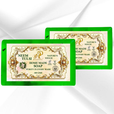 Pihaaru Pack of 2 ,Neem Tulsi Glow Soap – Herbal, Natural & Gentle Care (200g)/(2 x 100 g)