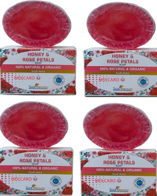 MOLCARO HONEY & ROSE PETALS SOAP(4 x 18.75 g)