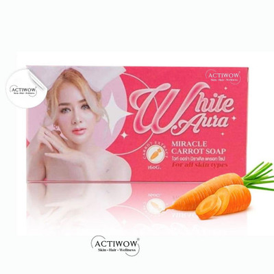 ACTIWOW White Aura Beauty Soap Delicate with Mineral Complex Carrot Formula(100 g)