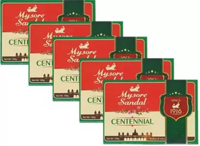 MYSORE SANDAL Centennial Soap 100g Pack Of 6(6 x 100 g)