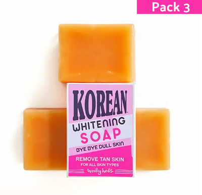 ODDEVEN Korean Whitening Soap - Bye Bye Dull Skin(3 x 100 g)