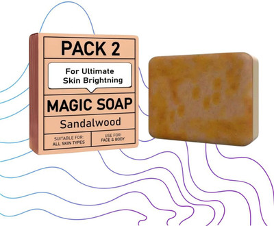 Agonize Ghar Ayurveda Magic Soap | Saffron & Sandalwood | 200g.[(2 x 100 g)