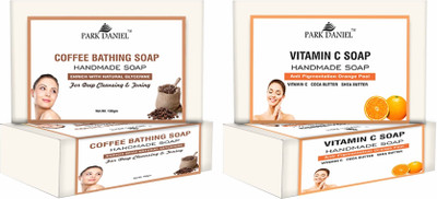 PARK DANIEL Coffee & Vitamin C Bathing Bar Soap Pack of 2 of 100Gms (200Gms)(2 x 100 g)