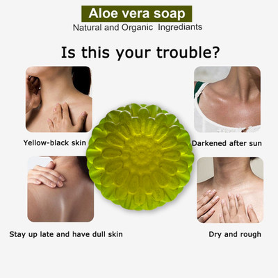Groovy Refreshing Aloevera Soap with Peppermint Oil (100GM) (PACK OF 4)(400 g)