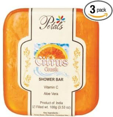 Petals Citrus Crush Aromatherapy Shower Bar(3 x 100 g)