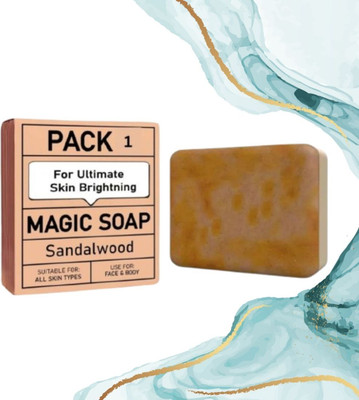 Agonize magic soap Ayurvedic Soap Saffron Sandalwood Glowing Skin (100gm),/(100 g)