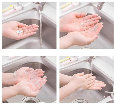 eiliaz Soap for Handwash Multi Design Tube Shpe Paper Soap Bottl for Washing Hand 3 PCS(3 x 10 g)