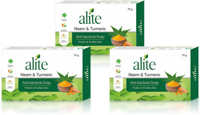 alite Ayurvedic Soap with Neem & Turmeric for Acne and Breakouts | Herbal Soaps(3 x 25 g)