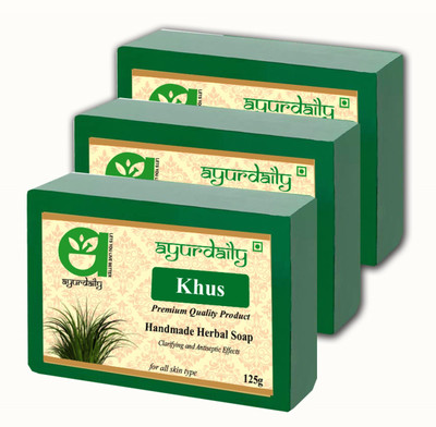 Ayurdaily Natural Khus Soap(3 x 125 g)