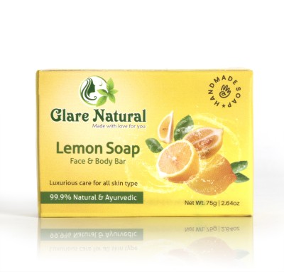 glarenatural Lemon Soap Face & Body Bar Made with love for you(3 x 25 g)