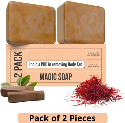 VIVAGLO Sandal Woods And Saffron Soap For Glowing & Refreshing Skin(2 x 100 g)