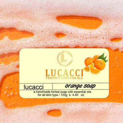 Lucacci ORANGE SOAP FRUIT SOAP WITH EXTRA MOISTURIZER(100 g)
