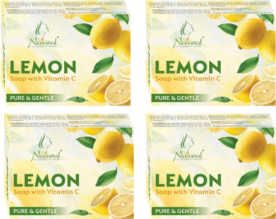 NATURAL Lemon Soap With Vitamin-c 125gm Pack Of 4(4 x 31.25 g)