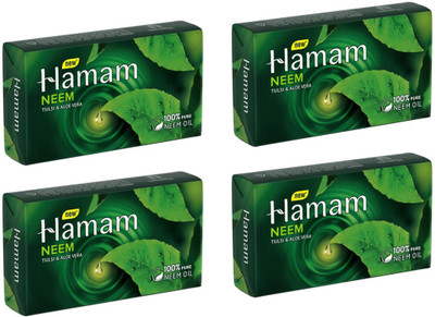 HAMAM Neem Tulsi & Aloevera Soap (Pack Of 4)(4 x 100 g)
