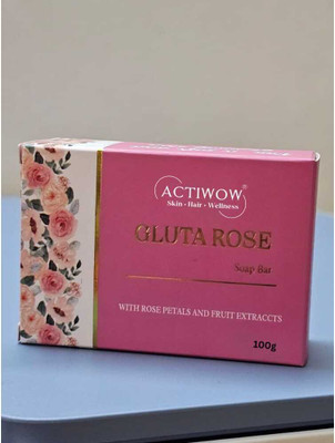 ACTIWOW Gluta Rose Soap for Skin Whitening & Hydration with Glutathione & Rose 2Pcs(2 x 100 g)
