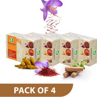 AYURVED MASTER Saffron, Turmeric and Sandalwood Luxurious Soap For All Skin Types(4 x 75 g)
