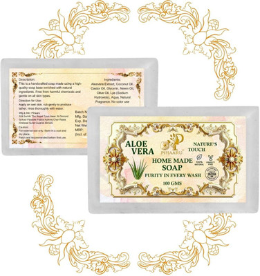 Pihaaru Pack of 2 Aloevera Hydrating Gel Soap Face & Body Bar(200g)\(2 x 100 g)