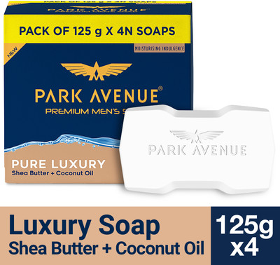 PARK AVENUE Premium Men's Soaps for Bath-Pure Luxury-Grade 1 Soap-For All Skin Types(4 x 125 g)