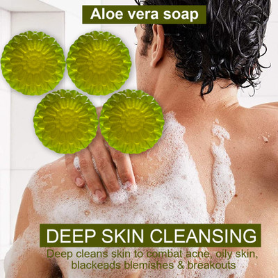 Groovy Soothing Aloevera Soap with Chamomile Extract (100GM) (PACK OF 4)(400 g)