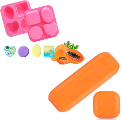 PABUZA Pure And Natural Papaya Glyserine Melt And Soap Base Raw Material With Mop(500 g)